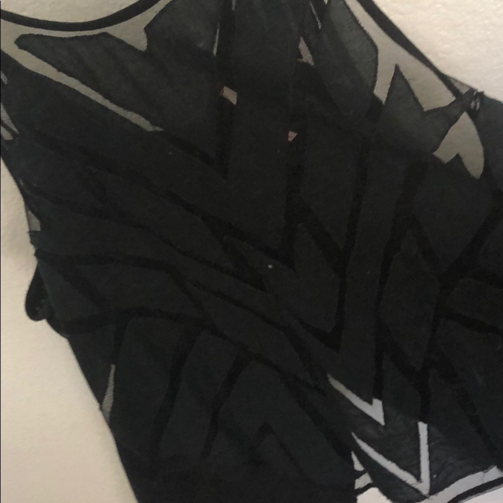 Black sleeveless top